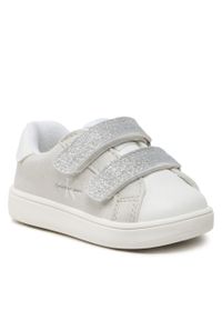 Sneakersy Calvin Klein Jeans Low Cut Velcro Sneaker V1A9-80468-1459 M White/Grey/Silver Y383. Kolor: srebrny. Materiał: skóra