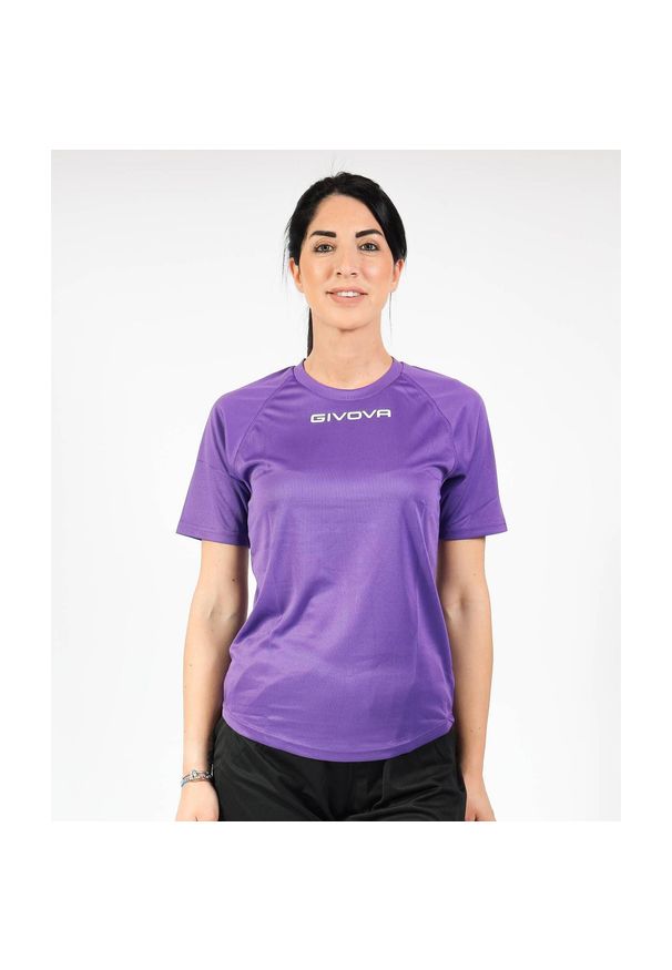 Koszulka Givova One Microforata krótki rękaw (4XS–4XL). Kolor: fioletowy. Długość rękawa: krótki rękaw. Długość: krótkie. Sport: piłka nożna