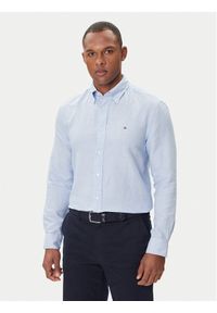 TOMMY HILFIGER - Tommy Hilfiger Koszula MW0MW40704 Błękitny Regular Fit. Kolor: niebieski. Materiał: bawełna #1