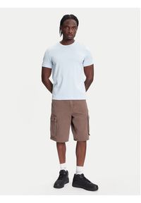 Kappa T-Shirt Logo Korpo Cafers 304J150 Błękitny Slim Fit. Kolor: niebieski. Materiał: bawełna #5