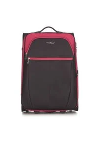 Wittchen - Średnia miękka walizka dwukolorowa. Kolor: wielokolorowy, czarny, czerwony. Materiał: poliester #1