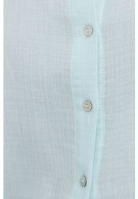 Answear Lab Koszula bawełniana damska relaxed z kołnierzykiem klasycznym. Typ kołnierza: kołnierzyk klasyczny. Kolor: niebieski. Materiał: bawełna. Wzór: gładki. Styl: wakacyjny, klasyczny #5