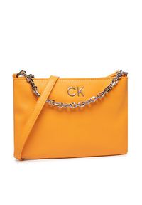 Calvin Klein Jeans Torebka Re Lock Ew Crossbody W Chain K60K609115 Pomarańczowy. Kolor: pomarańczowy. Materiał: skórzane #7