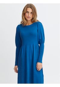Fransa Sukienka codzienna 20611826 Niebieski Regular Fit. Okazja: na co dzień. Kolor: niebieski. Materiał: wiskoza. Typ sukienki: proste. Styl: casual