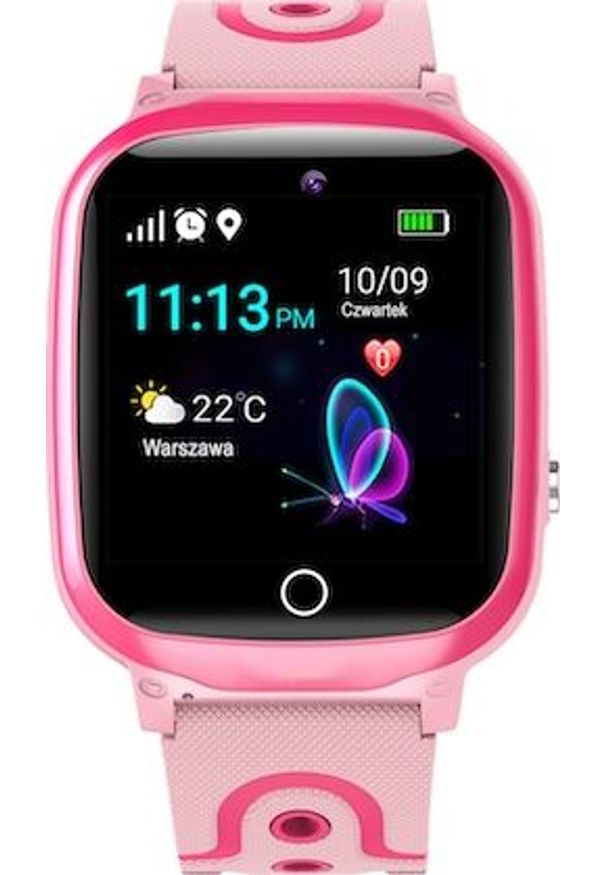 Smartwatch GoGPS K17 Różowy (K17PK). Rodzaj zegarka: smartwatch. Kolor: różowy