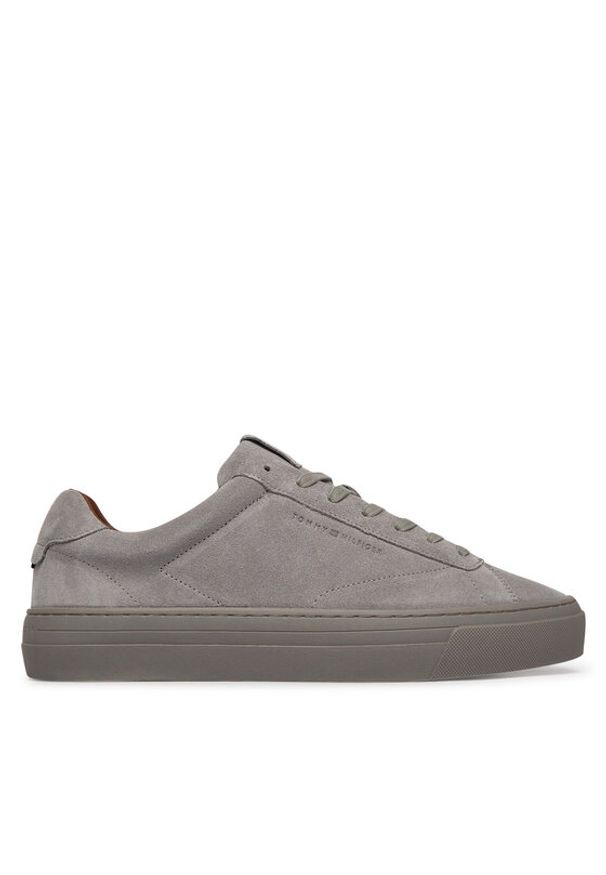 TOMMY HILFIGER - Tommy Hilfiger Sneakersy Park Premium Suede FM0FM05829 Szary. Kolor: szary. Materiał: zamsz, skóra