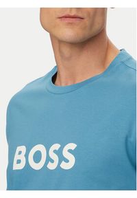 BOSS T-Shirt 50491706 Turkusowy Regular Fit. Kolor: turkusowy. Materiał: bawełna #4
