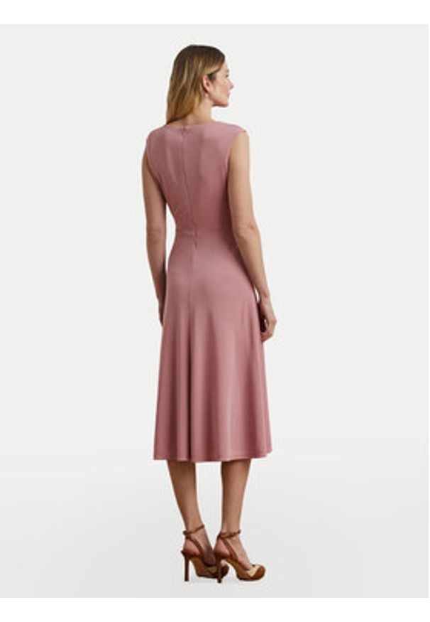 Lauren Ralph Lauren - LAUREN RALPH LAUREN Sukienka codzienna 250872090014 Różowy Regular Fit. Okazja: na co dzień. Kolor: różowy. Materiał: syntetyk. Typ sukienki: proste. Styl: casual