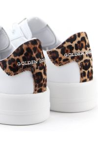 GOLDEN GOOSE - Białe sneakersy Pure Star. Kolor: biały. Materiał: jeans, guma. Wzór: aplikacja, gładki #9