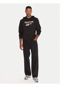 Reebok Bluza RK25151CCM Czarny Regular Fit. Kolor: czarny. Materiał: syntetyk