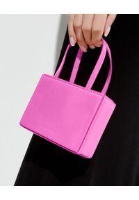 AMINA MUADDI - Różowa torebka Superamini Giorgia. Kolor: różowy, wielokolorowy, fioletowy. Materiał: lakier