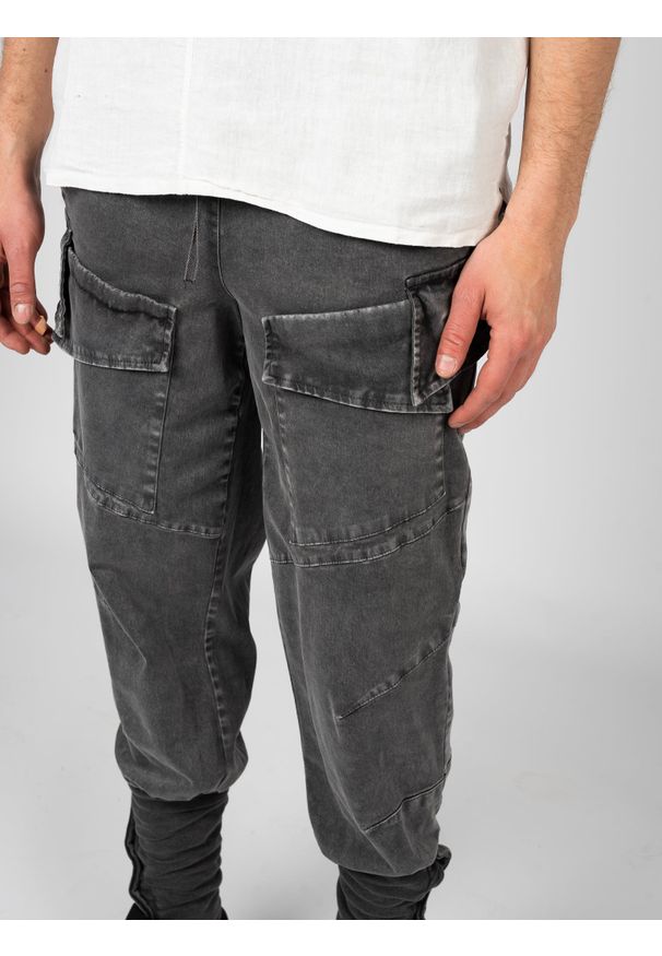 La Haine Inside Us Spodnie | P25033BM1041 | Mężczyzna | Szary. Okazja: na co dzień. Kolor: szary. Materiał: bawełna, elastan. Styl: casual, elegancki