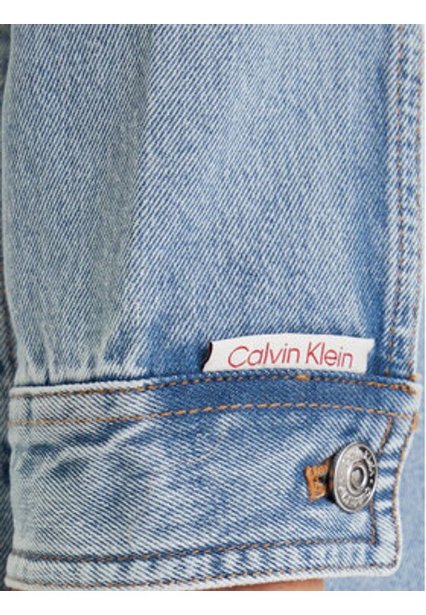 Calvin Klein Jeans Sukienka jeansowa LV047F671G Niebieski Regular Fit. Kolor: niebieski. Materiał: bawełna