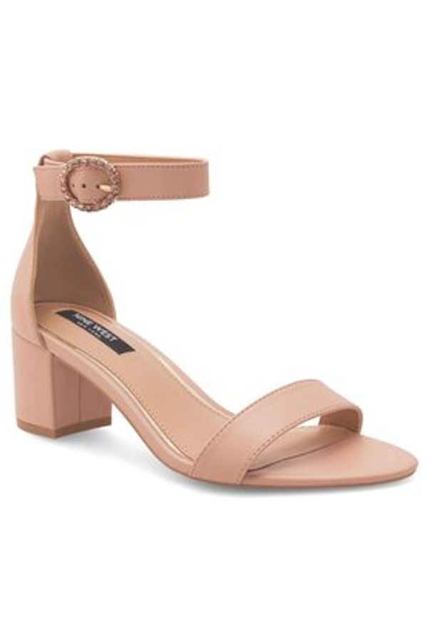 Nine West Sandały WFA2641-1 Różowy. Kolor: różowy. Materiał: skóra