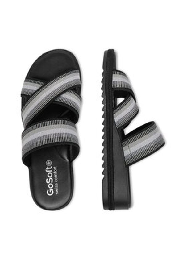 Go Soft Klapki CEO-R25AW01006 Czarny. Kolor: czarny. Materiał: materiał