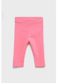 Tom Tailor legginsy dziecięce kolor różowy gładkie. Kolor: różowy. Materiał: bawełna. Wzór: gładki