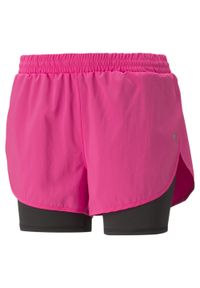 Puma - Spodenki do biegania damskie PUMA Run Favorite Woven 2In1 3". Kolor: wielokolorowy, czarny, różowy. Sport: bieganie #1