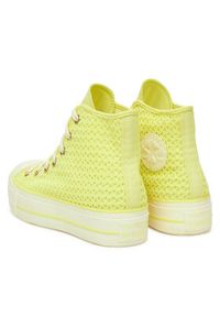 Converse Trampki Chuck Taylor All Star Lift Platform Knit A14967C Żółty. Kolor: żółty. Materiał: materiał. Obcas: na platformie #3