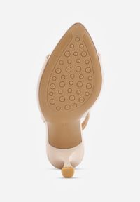 Renee - Beżowe Sandały Slingback VICES na Szpilce z Odkrytym Noskiem Blooma. Okazja: na co dzień, na ślub cywilny, na wesele. Zapięcie: pasek. Kolor: beżowy. Materiał: jeans. Obcas: na szpilce. Styl: casual #5