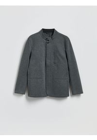 Reserved - Marynarka ze stójką - ciemnoszary. Typ kołnierza: kołnierzyk stójkowy. Kolor: szary. Materiał: dzianina, elastan, bawełna. Styl: sportowy #1