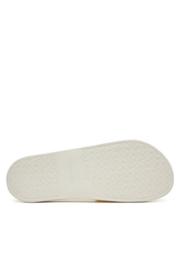 Calvin Klein Klapki Pool Slide Double T HM0HM01752 Biały. Kolor: biały. Materiał: syntetyk