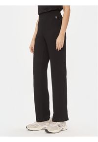 Calvin Klein Jeans Spodnie dzianinowe J20J222685 Czarny Straight Fit. Kolor: czarny. Materiał: syntetyk #1