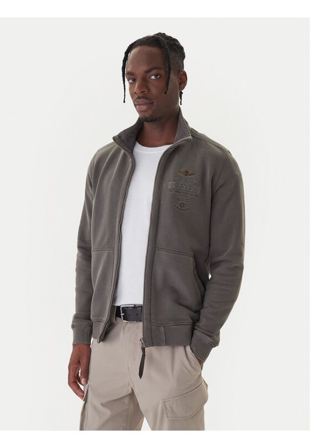 Aeronautica Militare Bluza 252FE2055UF00665 Szary Regular Fit. Kolor: szary. Materiał: bawełna