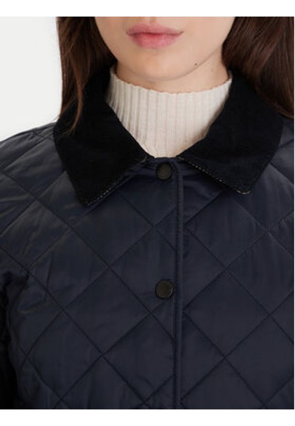 Barbour Kurtka przejściowa Deveron Quilted LQU1012NY71 Granatowy Regular Fit. Kolor: niebieski. Materiał: syntetyk