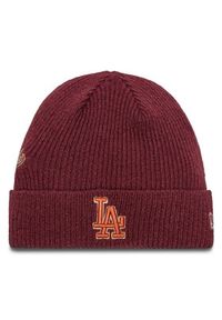 New Era Czapka LA Dodgers World Series Patch Cuff Knit Beanie 60580732 Czerwony. Kolor: czerwony. Materiał: akryl, materiał