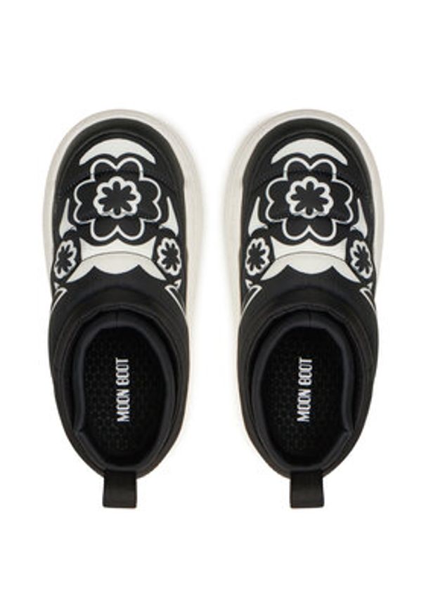 Moon Boot Botki Park Soft Flower 80D2470030 Czarny. Kolor: czarny. Materiał: skóra
