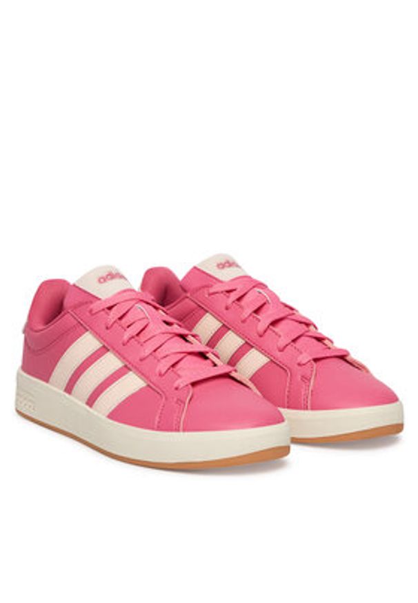 Adidas - adidas Sneakersy Grand Court 3.0 HP3529 Różowy. Kolor: różowy. Materiał: skóra