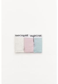 Women Secret - women'secret stringi (3-pack) kolor szary. Kolor: szary