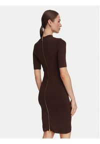 Marciano Guess Sukienka dzianinowa G6YK28 Z1059 Brązowy Slim Fit. Kolor: brązowy. Materiał: wiskoza #4