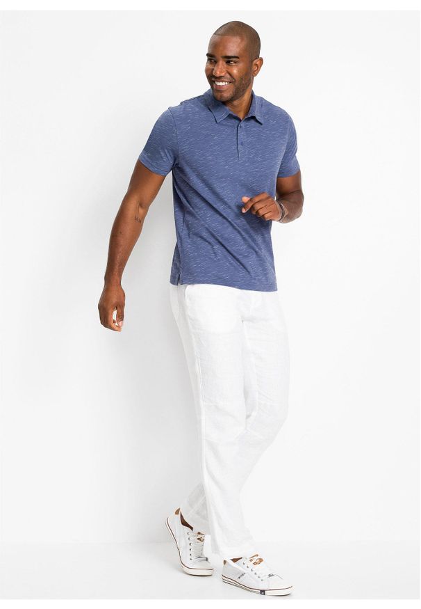 bonprix - Shirt polo, krótki rękaw. Typ kołnierza: polo. Kolor: niebieski. Długość rękawa: krótki rękaw. Długość: krótkie