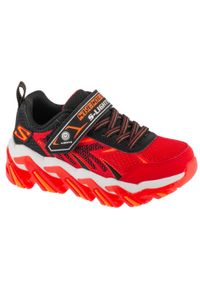 skechers - Buty sportowe Sneakersy chłopięce, Mega-Surge 2.0. Kolor: czerwony. Materiał: materiał, syntetyk. Szerokość cholewki: normalna. Sport: turystyka piesza