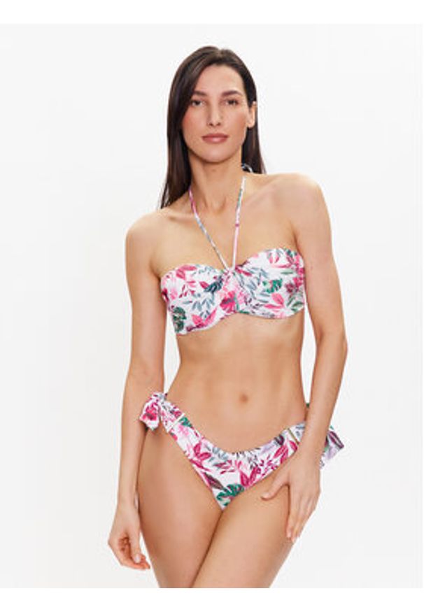 Hunkemöller Dół od bikini Cuba 201949 Biały. Kolor: biały. Materiał: syntetyk