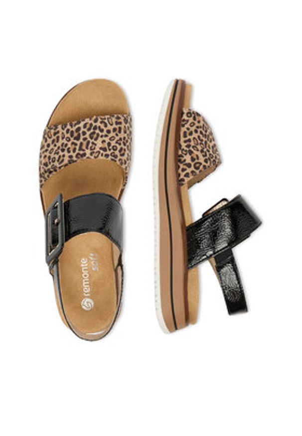 Remonte Sandały CEO-D1J53-04 Czarny. Kolor: czarny. Materiał: syntetyk, skóra