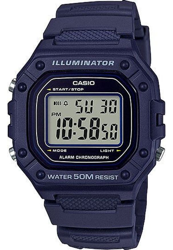 Zegarek sportowy Casio W-218H-2AVEF Niebieski (W-218H-2AVEF). Kolor: niebieski. Styl: sportowy