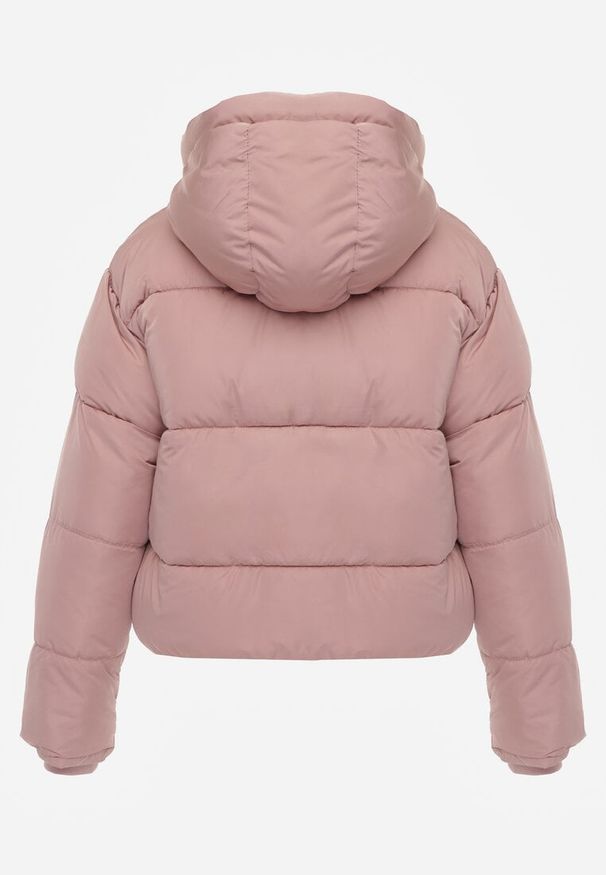 Renee - Różowa Kurtka Pikowana Puffer z Kapturem Mivvia. Typ kołnierza: kaptur. Kolor: różowy. Sezon: zima