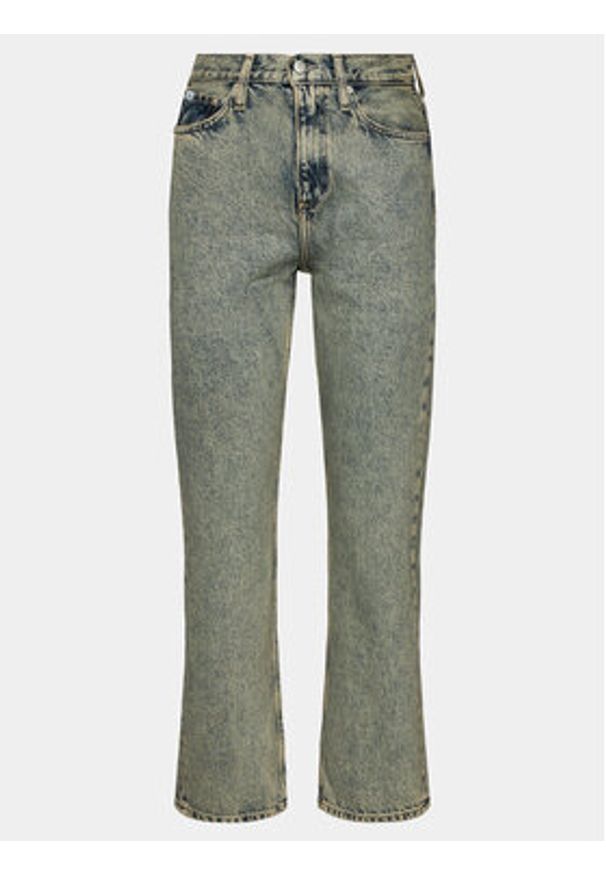Calvin Klein Jeans Jeansy High Rise Straight J20J222455 Granatowy Straight Fit. Kolor: niebieski