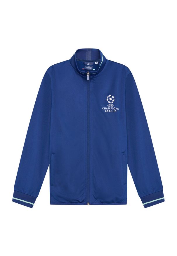 CHAMPIONS LEAGUE - Dres piłkarski dziecięcy Champions League. Kolor: niebieski. Materiał: dresówka. Styl: sportowy