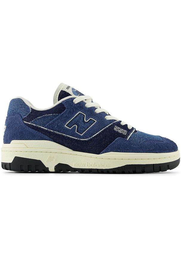 Buty damskie New Balance BBW550GH – niebieskie. Kolor: niebieski. Materiał: zamsz, skóra. Szerokość cholewki: normalna