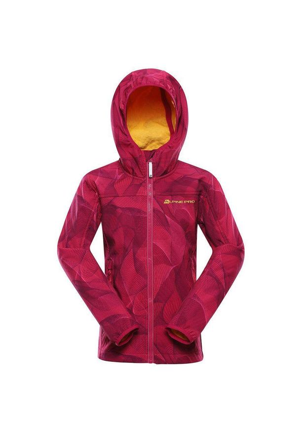 ALPINE PRO - Kurtka Softshell dla Dzieci Alpine Pro Hooro - Wodoodporna i Oddychająca. Kolor: zielony. Materiał: softshell. Styl: sportowy