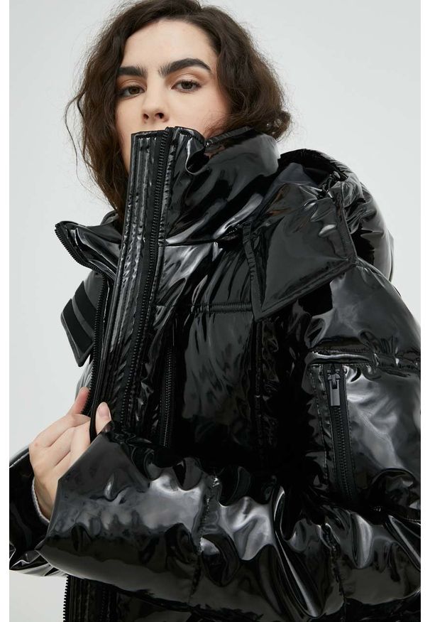 The Kooples kurtka damska kolor czarny zimowa. Kolor: czarny. Sezon: zima
