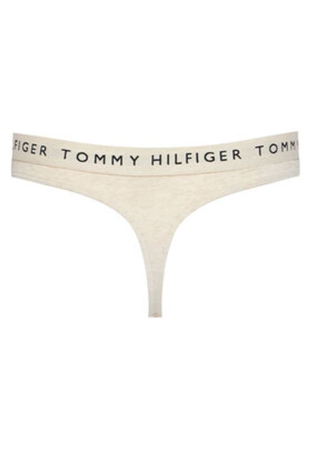 TOMMY HILFIGER - Tommy Hilfiger Stringi UW0UW06227 Écru. Kolor: kremowy. Materiał: bawełna