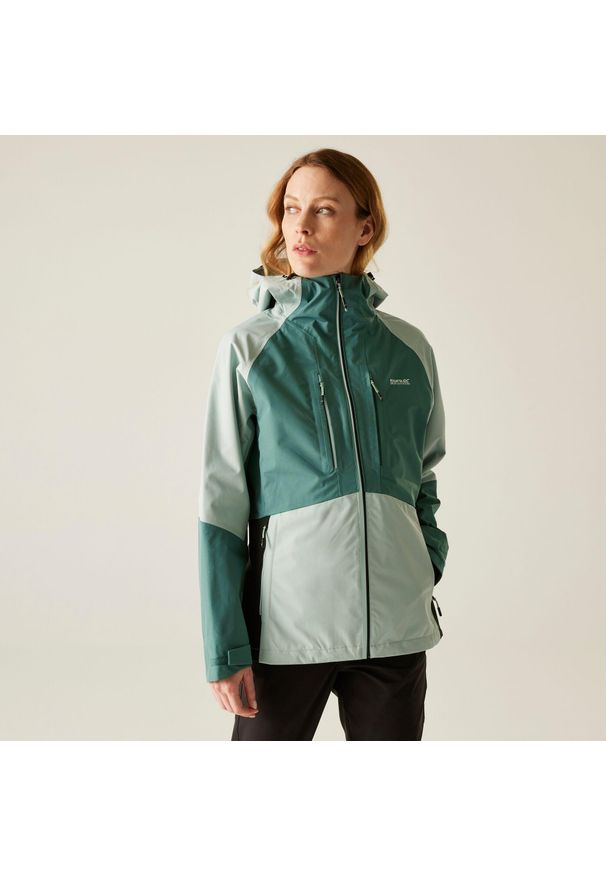 Regatta - Kurtka zimowa damska 3 w 1 Carletta. Kolor: zielony. Materiał: materiał, puch. Sezon: zima. Sport: turystyka piesza