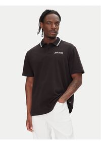 Just Cavalli Polo 78OAGT15 Czarny Regular Fit. Typ kołnierza: polo. Kolor: czarny. Materiał: bawełna #1