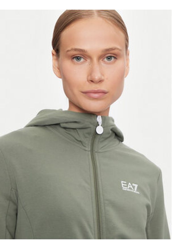 EA7 Emporio Armani Bluza 6DTM10 TJZEZ Zielony Regular Fit. Kolor: zielony. Materiał: bawełna