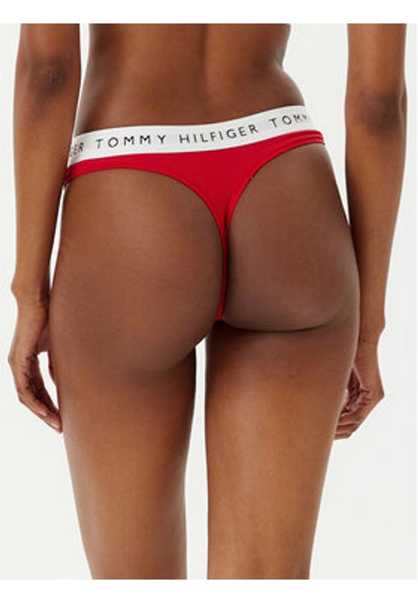 TOMMY HILFIGER - Tommy Hilfiger Stringi UW0UW06039 Czerwony. Kolor: czerwony. Materiał: bawełna