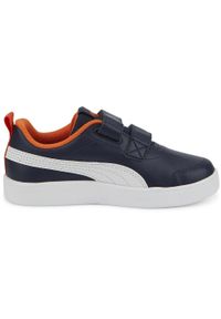 Buty do chodzenia dla dzieci Puma Courtflex V2 V PS. Zapięcie: rzepy. Kolor: niebieski. Materiał: guma, syntetyk, materiał. Szerokość cholewki: normalna. Sport: turystyka piesza
